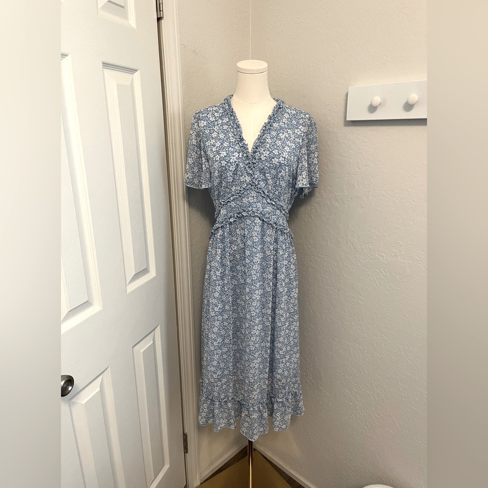 Floral Blue Dress